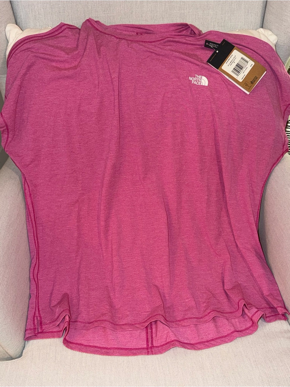 North Face Pink Split-Back Tank Top
